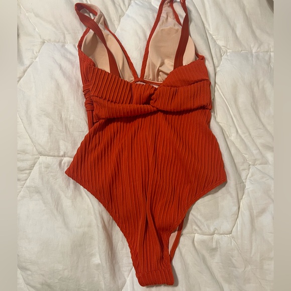 Ginger Ribbed & Ruched One-Piece - Picture 2 of 4